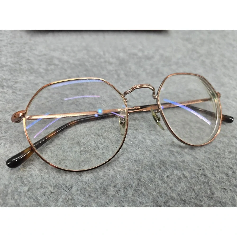 Ray-Ban Jack RB6465 Eyeglasses Unisex 51mm Rose Gold Geometric Round Frames